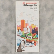 1978 Rand McNally Oklahoma City OKC Foldout Road Map Route 66 Vintage Travel USA picture