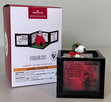 Hallmark 2025 Peanuts SNOOPY AS THE FLYING ACE 75th Anniversary Magic Ornament picture