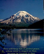 Mt. St. Helens and Spirit Lake, Washington State, pre-1980 eruption Postcard picture