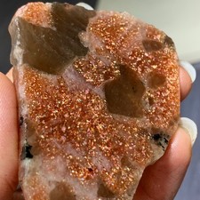 42G Natural Rainbow Stone Quartz Crystal Slice Mineral Specimen picture