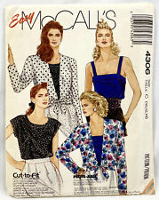 1989 McCalls Sewing Pattern 4306 Womens Jacket Top Camisole Size 10-14 Vtg 11748 picture