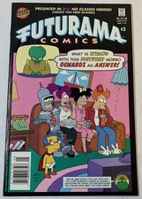FUTURAMA #5 - cover detached top staple, strong creasing top left picture