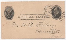 NOCONA TX Postal Card SEASONED POST OAK WOOD, E. L. McNabb to HENRIETTA TEXAS picture