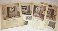 17 VINTAGE 1940s-50s SYLVANIA TELEVISION/TV ADVERTISING SHEETS 12-19
