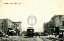 W. Maumee Street, Angola IN Indiana Vintage Photo Postcard COPY picture