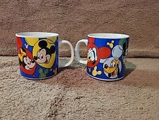 2 Vintage Disney Korea Coffee  Cup Mug  Mickey Minnie Pluto Goofy Donald picture