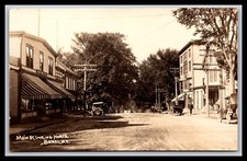 Post Card  Maine  RPPC A View Of Main Street Looking North - Bethel, ME 1922 picture