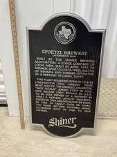 SHINER Historical Sign BEER Spoetzl Brewery TEXAS  SIGN ManCave Bar TACKER picture