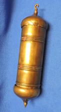 Antique Brass Long Case Grandfather Clock Weight 7.7lb, 10.5” Height picture