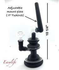 10 1/4 Inch Glass And Silicone Smoking Water Pipe Bong Bubbler picture