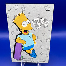 Topps 1990 The Simpsons Bart Simpson Sticker Card #11 Math Groening picture