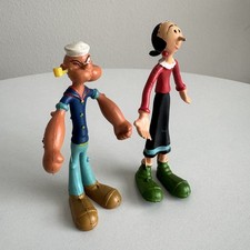 VINTAGE POPEYE & OLIVE OYL  AMSCAN HONG KONG BENDY BENDABLE FIGURES picture