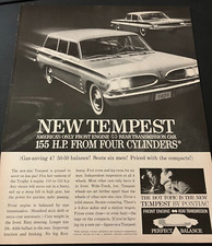 1960 Pontiac Tempest 4-Cylinder - Vintage Original Print Ad / Wall Art - CLEAN picture
