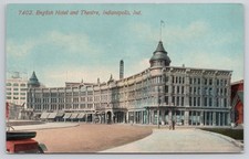 English Hotel and Theatre Indianapolis IN Indiana View 7402 Postcard picture
