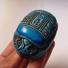 Blue Egyptian Scarab Symbol, Ancient Egypt Artifact Pharaoh Symbol Mythology Art picture