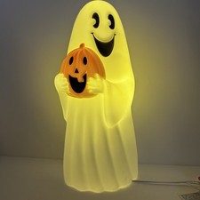NEW Viral Dollar General Halloween Ghost W/ Pumpkin Light Up Blow Mold 10.5” picture