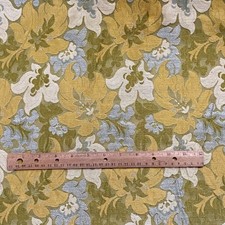 BTY 1970s Upholstery Decor Fabric Green Yellow Interior Home Decor picture