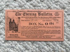 Vintage The Philadelphia Bulletin Newspaper Advertising Card picture