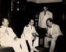 CUBAN PERSONALITY FORMER MINiSTER SEGUNDO CURTI & OFFICERS CUBA 1946 Photo Y 431 picture