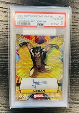 Logan/Wolverine 2025 Topps Chrome Marvel Logan Facsimile Auto /50 PSA 10 POP 5 picture