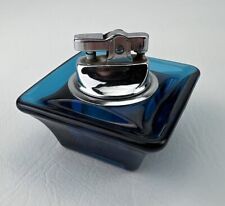 Vintage Viking Blue Bluenique Square Glass Lighter Works picture