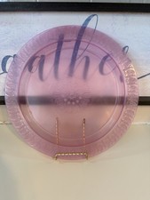 Vintage Avon Elusive Round Pink Plastic Vanity Tray 11.25