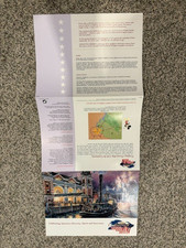 NEW RARE Disney's America - 3 Page Brochure - Theme Park That Never Was - 1990's picture