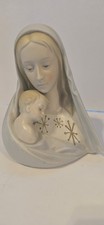 Vintage Sanmyro Porcelain Bisque Madonna & Child Figurine Bust picture