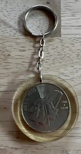 Vintage Republica Dominicana 1989 Medio Peso Keychain  picture