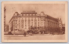 1928 Madrid Palace Hotel Spain Vintage Postcard Plaza de las Cortes picture