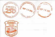 First Ladies NHS A250  NATIONAL PARK SERVICE PASSPORT STAMP Lot picture