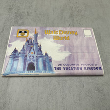 VINTAGE 1970'S WALT DISNEY WORLD  POST CARD FOLD OUT, 26 PHOTOS. UNUSED picture