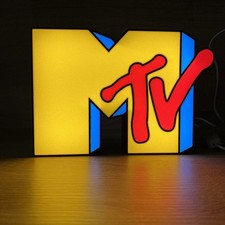 MTV Music Television Logo Light Box 3D Printed USB LED Lamp Decorative Neon Sign picture