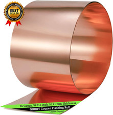 Copper Flashing 26 Gauge - 10In X 10Ft 0.016
