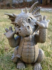 Ebros Whimsical Garden Dragon Making Funny Faces Statue 10.25