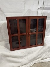 Wood Shadow Box Display Cabinet plexiglass Door Curio Shelf Trinket Miniatures  picture