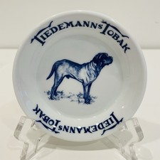 Rare Porsgrund Norway Tiedemanns Tobak Tobacco Dog Ashtray Scandinavian Vintage picture