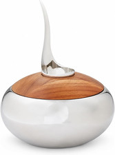 Nambe Scoop Ice Bucket | Insulated Ice Bucket with Lid and Ice Scoop | Stainless picture