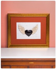 Tin Retablo Art, Gift For Abuela, Framed Vintage Allas Arriba 12