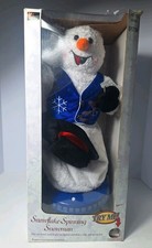 Vintage Gemmy Snowflake Spinning Singing Dancing Snowman Snow Miser READ VIDEO picture