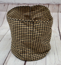 LONGABERGER XL Canister Fabric Liner - Beige / Black Check picture