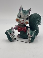 VTG Arnart 1950s Anthropomorphic Squirrel & Babies With Chain Sugar Glaze READ picture