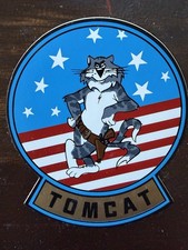 Vintage Grumman F-14 Tomcat Mascot Decal 4” US Navy 3M Scotchcal picture