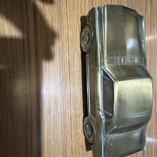 VINTAGE 1974 BANTHRICO METAL 1965 FORD MUSTANG CLASSIC CAR COIN BANK picture