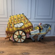 Vintage Chianti Corsinovi Ceramic Wine Cart Lid Statue Planter Italy 15