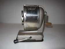 Vintage BOSTON Vacuum Mount Pencil Sharpener Standard Chrome Cast Iron USA picture