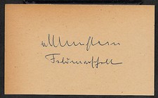 Erich von Manstein Autograph Reprint On Genuine Original Period 1940s 3X5 Card  picture