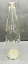 vintage pepsi cola 16 oz clear glass swirl bottle embossed logo collectible picture