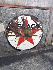 Vintage Texaco Porcelain Enamel Gas Station Sign 72