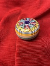trinket box Deruta earthenware hand painted Vintage Estate picture